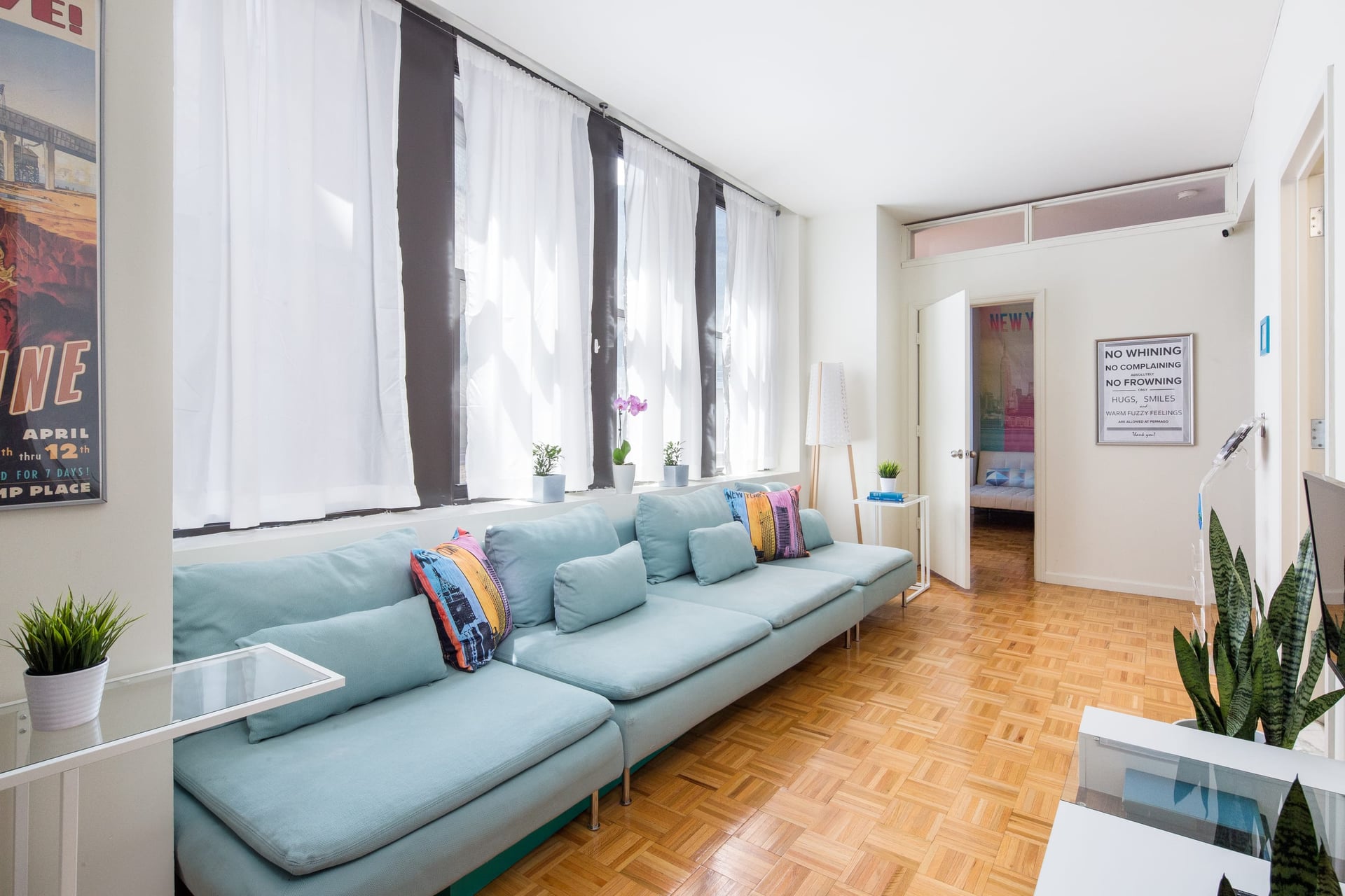 Interior at the City Hall shared residence.